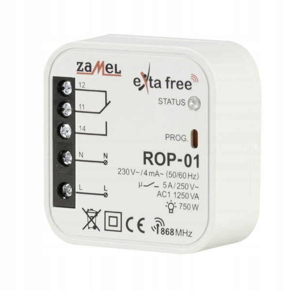 Jednokanálový rádiový přijímač ROP-01 Zamel EXF10000047