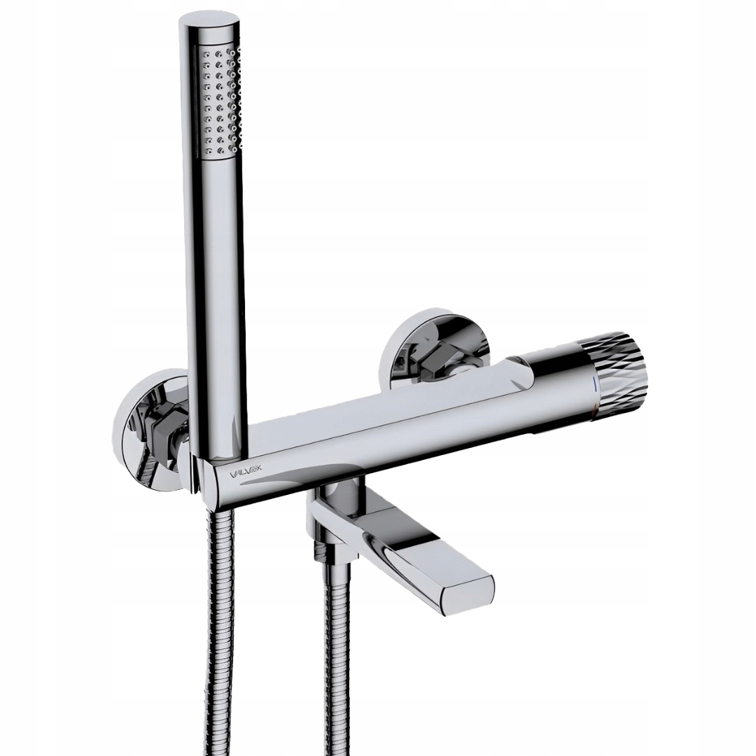BATERIA WANNOWA PRYSZNICOWA ŚCIENNA Z MIESZACZEM VALVEX POLSKA DECOR CHROM