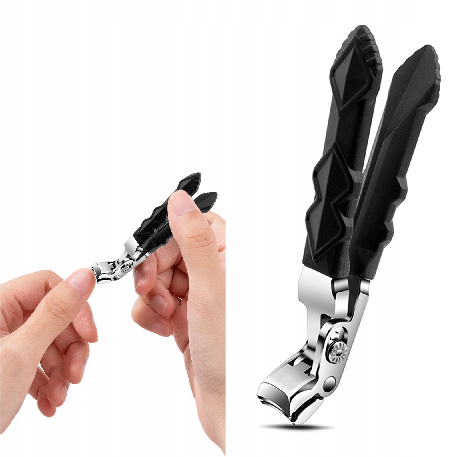 Levně Kleštičky na silné nehty, velké, odolné, nerezové, pro použití s lidmi a domácími mazlíčky, černé