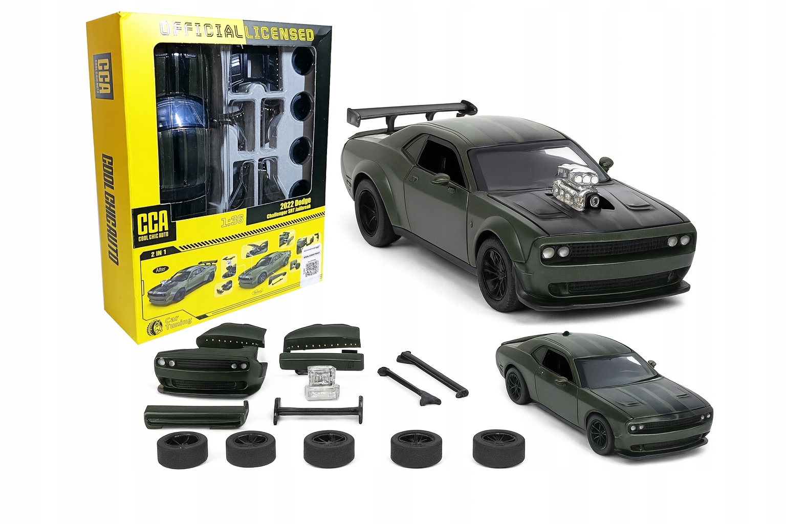 Zestaw do TUNING-u Samochód Dodge 2022 Srt Jaibreak Challenger 1:36 Green