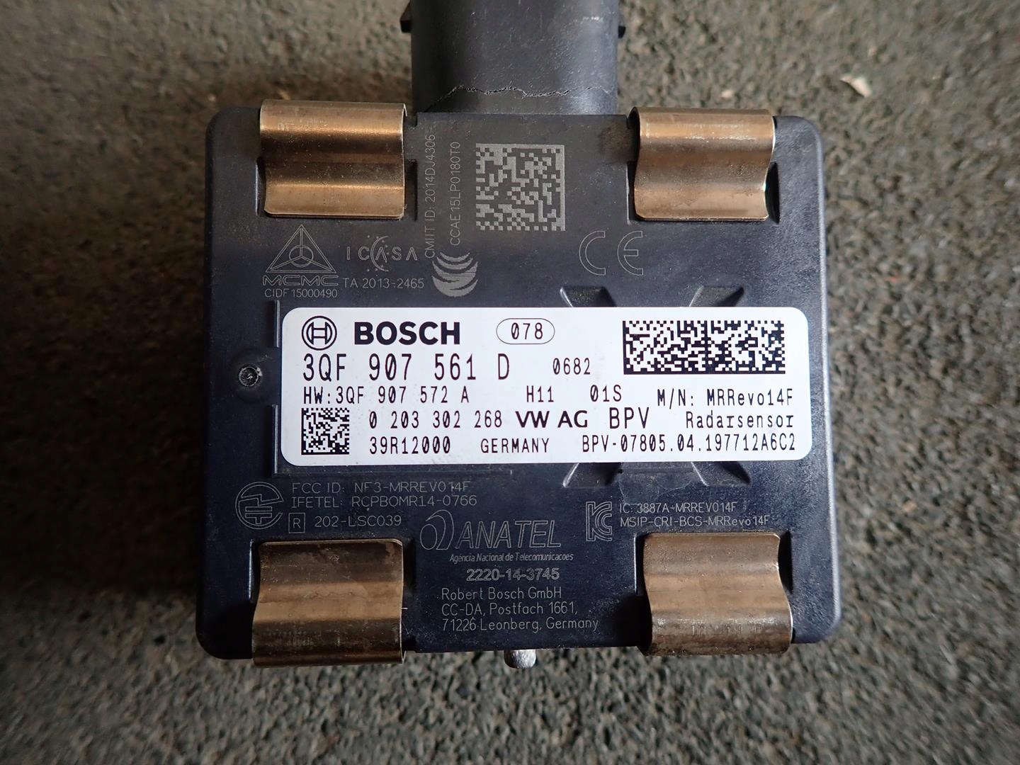 Radar distronic VW SEAT SKODA AUDI 3QF907561D
