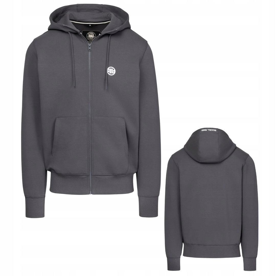 Pitbull West Coast Pánská Mikina Se Zipem Charger Small Logo Graphite XXL