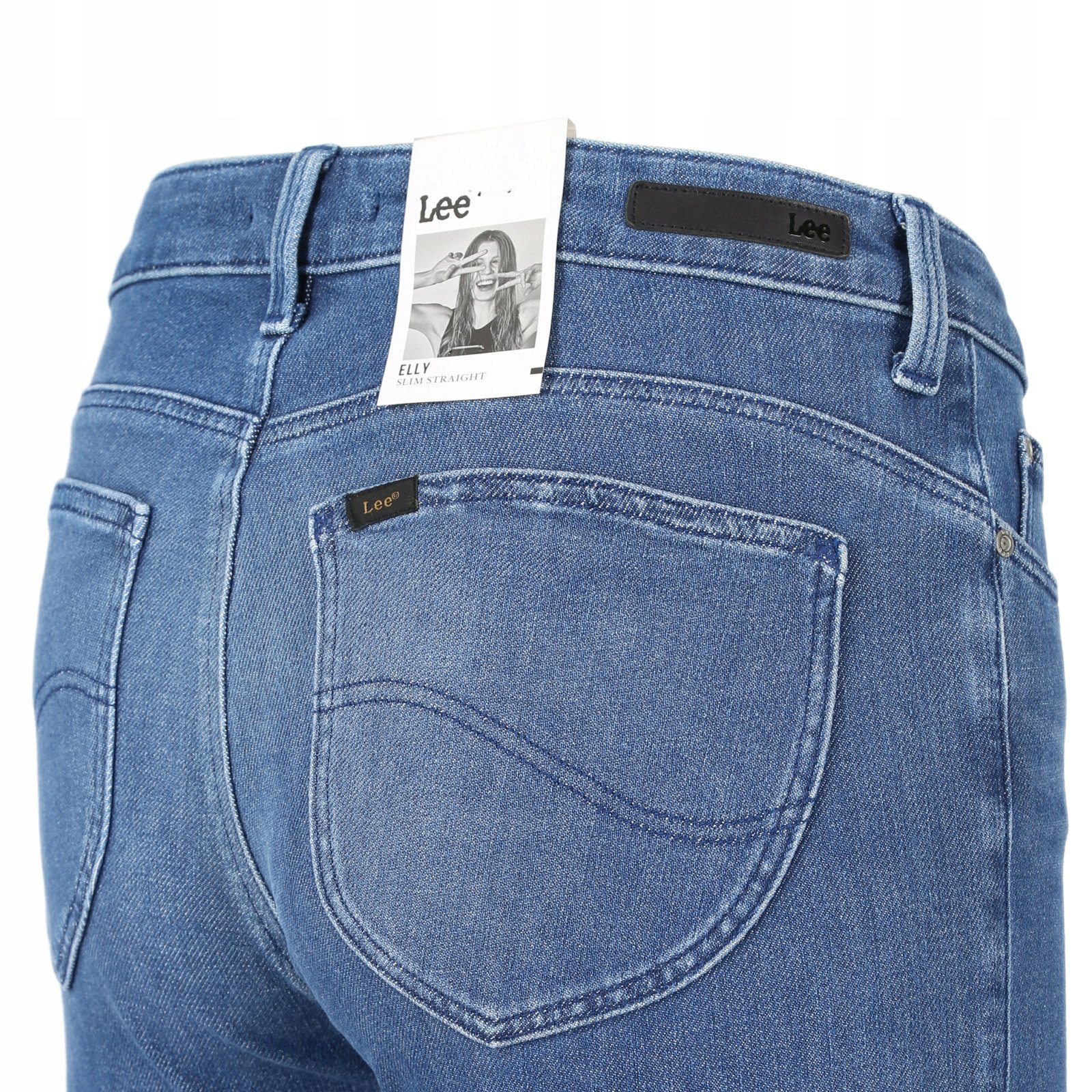 Dámské slim džíny Lee Elly Custom Crop Sundown Bleach L32RQYYC 27/31