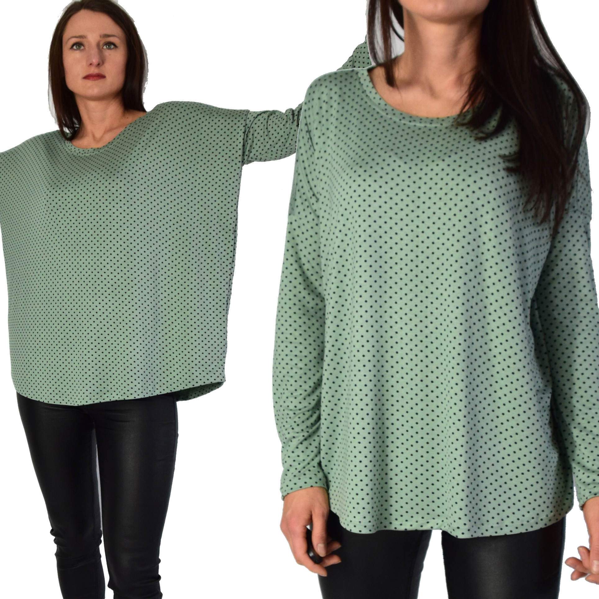 

3XL/4XL _ bluzka nietoperz groszki Collibri 1202