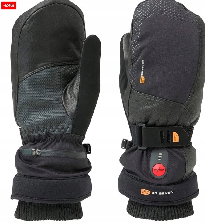 Podgrzewane Rękawice Narciarskie 30 Seven Rękawice Narciarskie Czarne