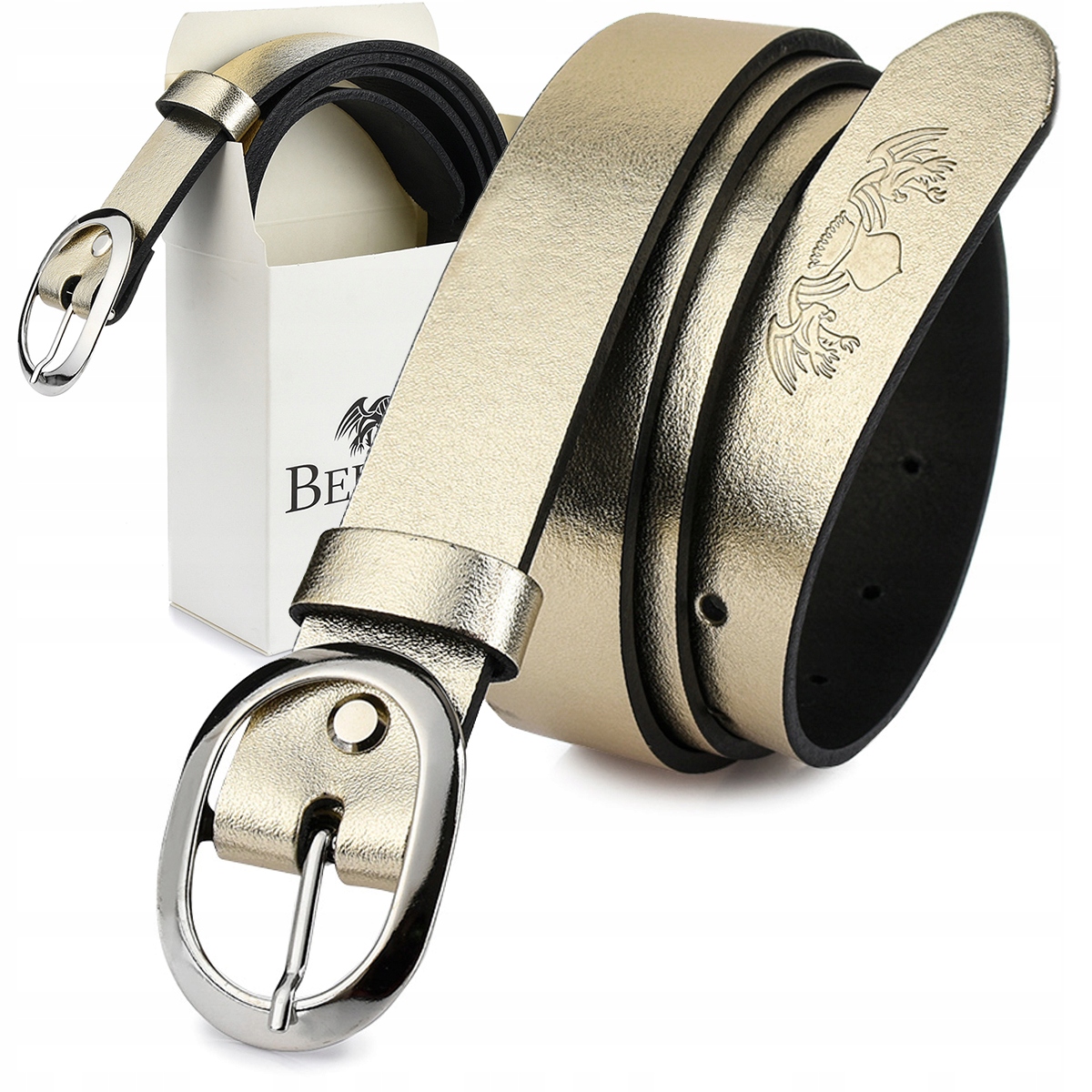 

Skórzany pasek damski do spodni sukienki Beltimore