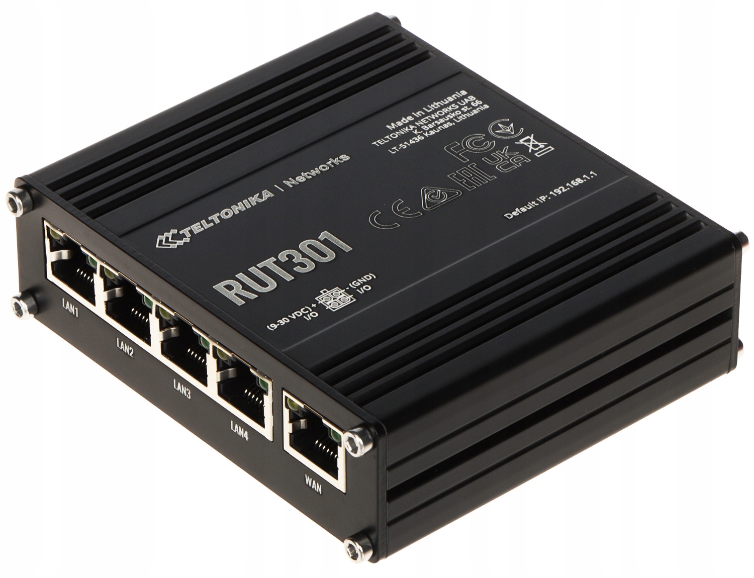 Router przemysłowy RUT301 5 portów Ethernet, bez Wi-Fi, RutOS
