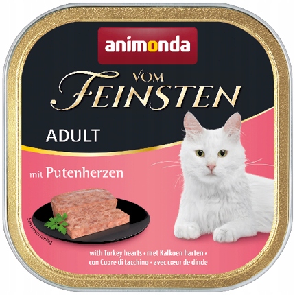 Vlhké Krmivo Animonda Feinsten Adult Příchuť Krůtí srdce 100 g 32 ks