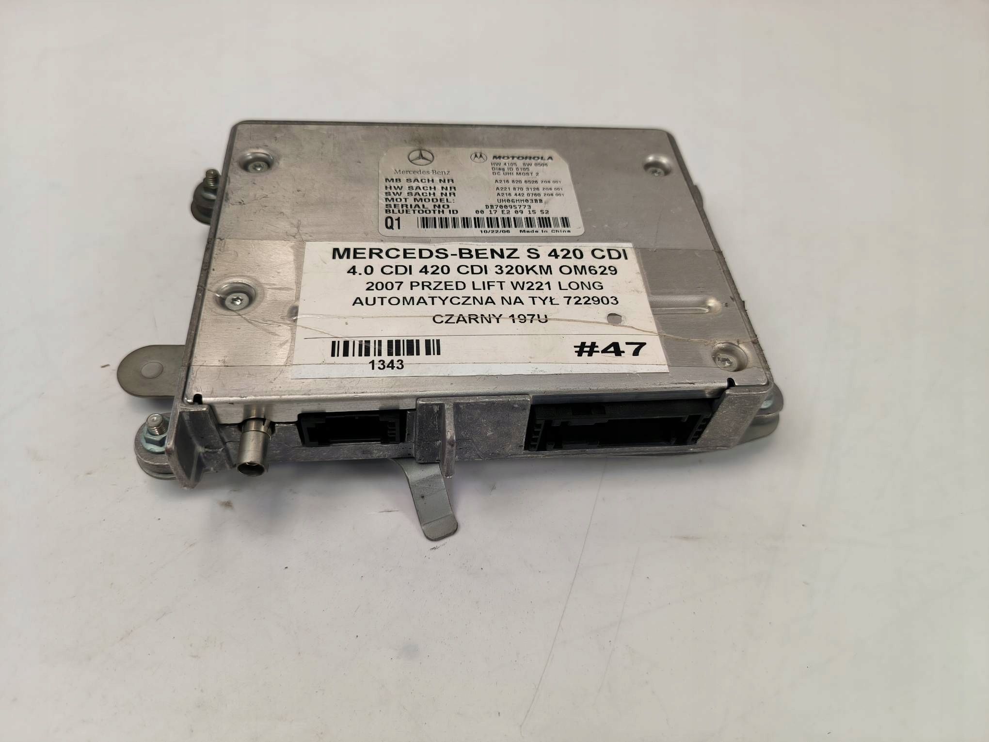 modulo BLUETOOTH A2168206526 mercedes-BENZ S 420