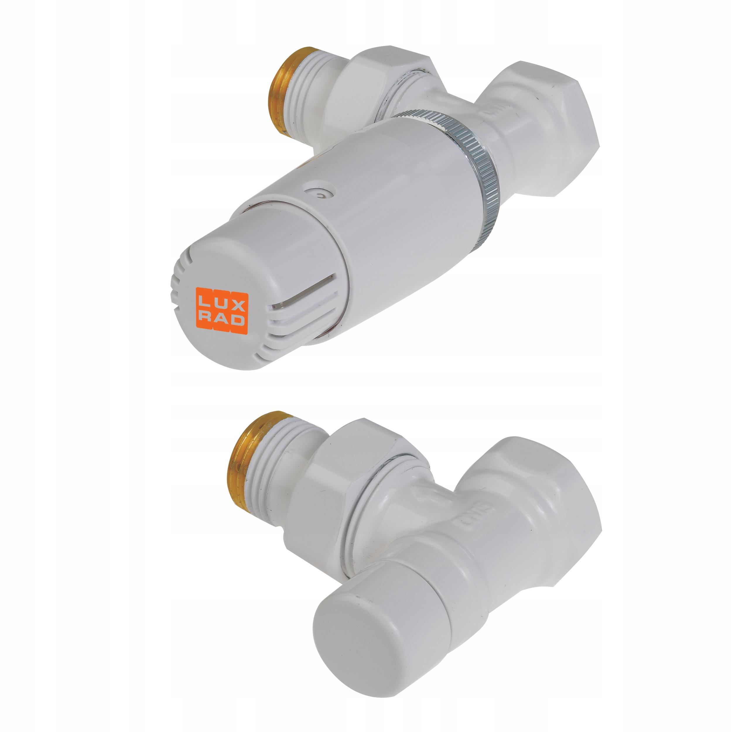 Sada úhlových ventilů 1/2” x 1/2” pro radiátory Luxrad bílá