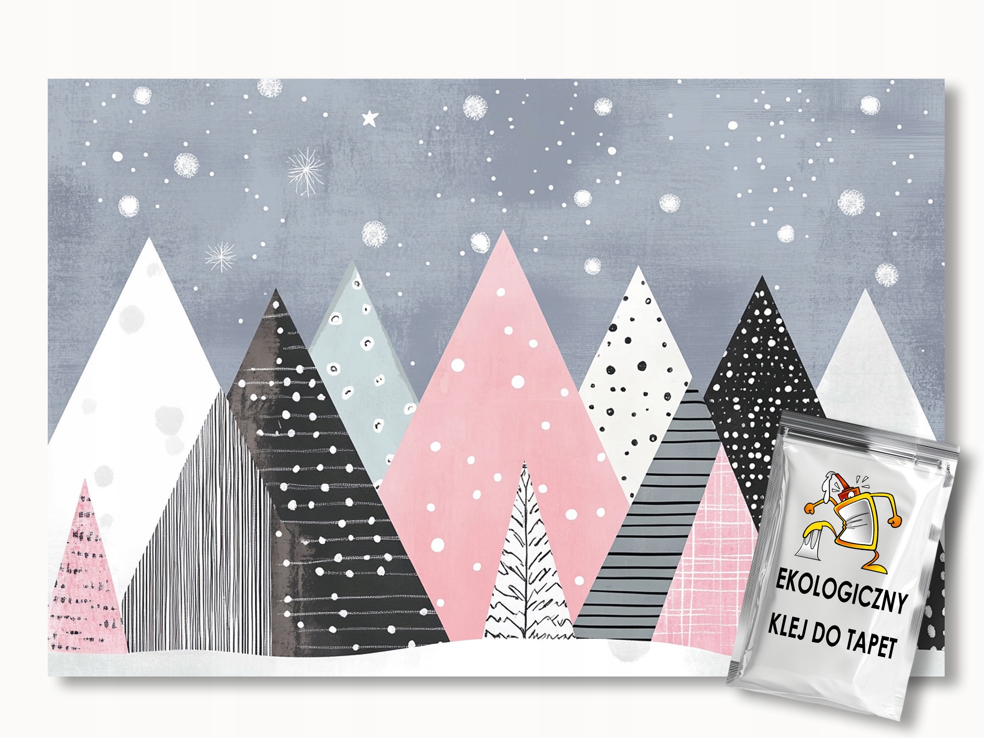 Fototapeta Flizelina Děti Krajina Hory Stromy Zima Sníh 250x175 110g