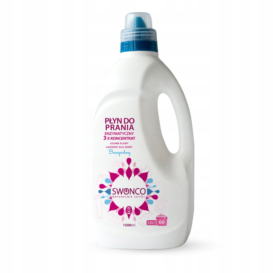 Tekutý prací prostředek bez zápachu 1,5 l 60 praní, Swonco