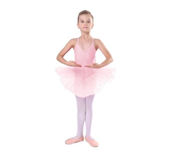 Body Do Baletu Strój Tutu Sukienka 128 Różowa 2897