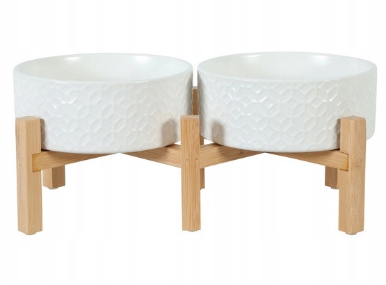 Levně Zolux Keramická miska pro psa a kočku Keramo Duo 2x700 ml bílá