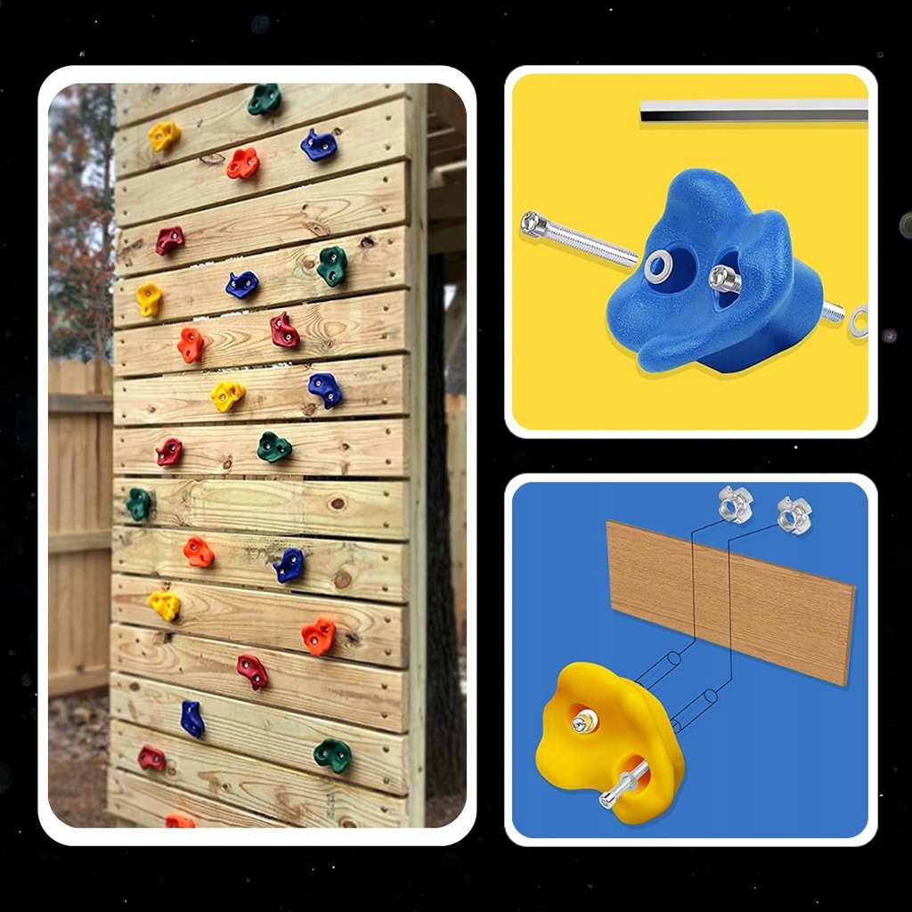 10x KAMIENIE WSPINACZKOWE DO WSPINACZKI UCHWYTY SKAŁKI CHWYTY DO WSPINANIA Marka Memfis