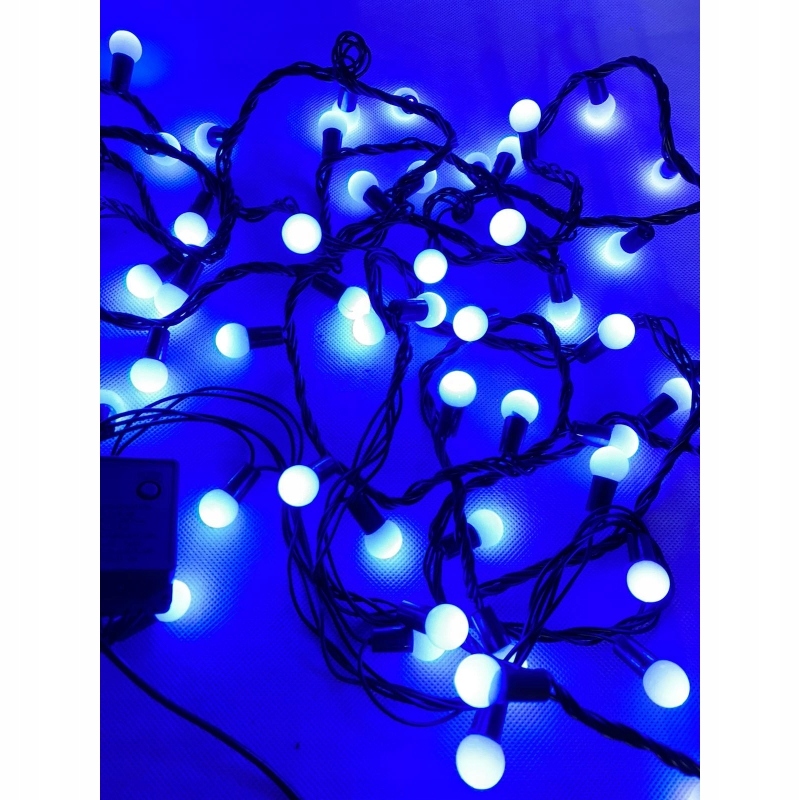 

Kulki lampki choinkowe 100LED niebieskie 8.5 metra