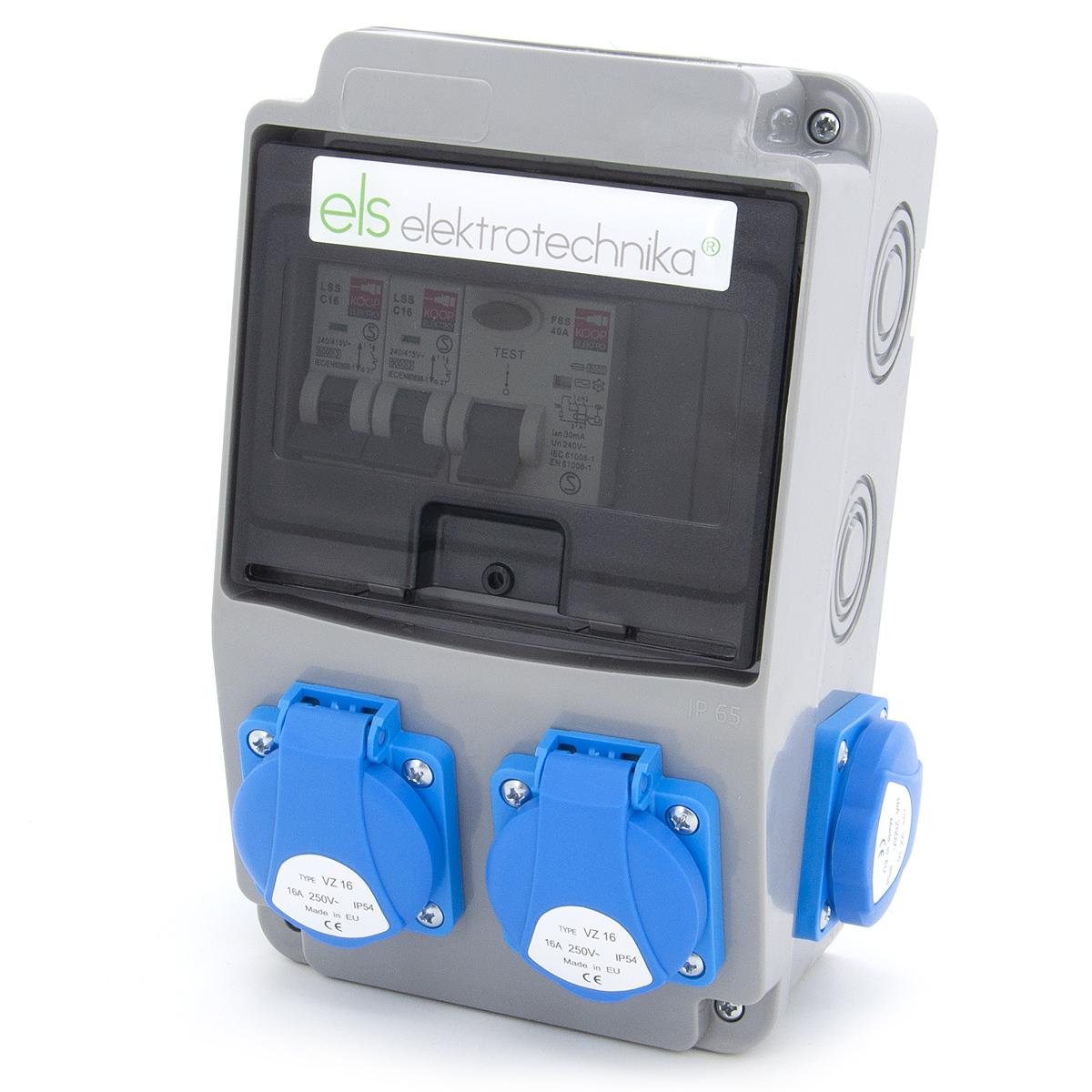 ROZDZIELNICA BUDOWLANA OGRODOWA 4x230V RÓŻNICÓWKA