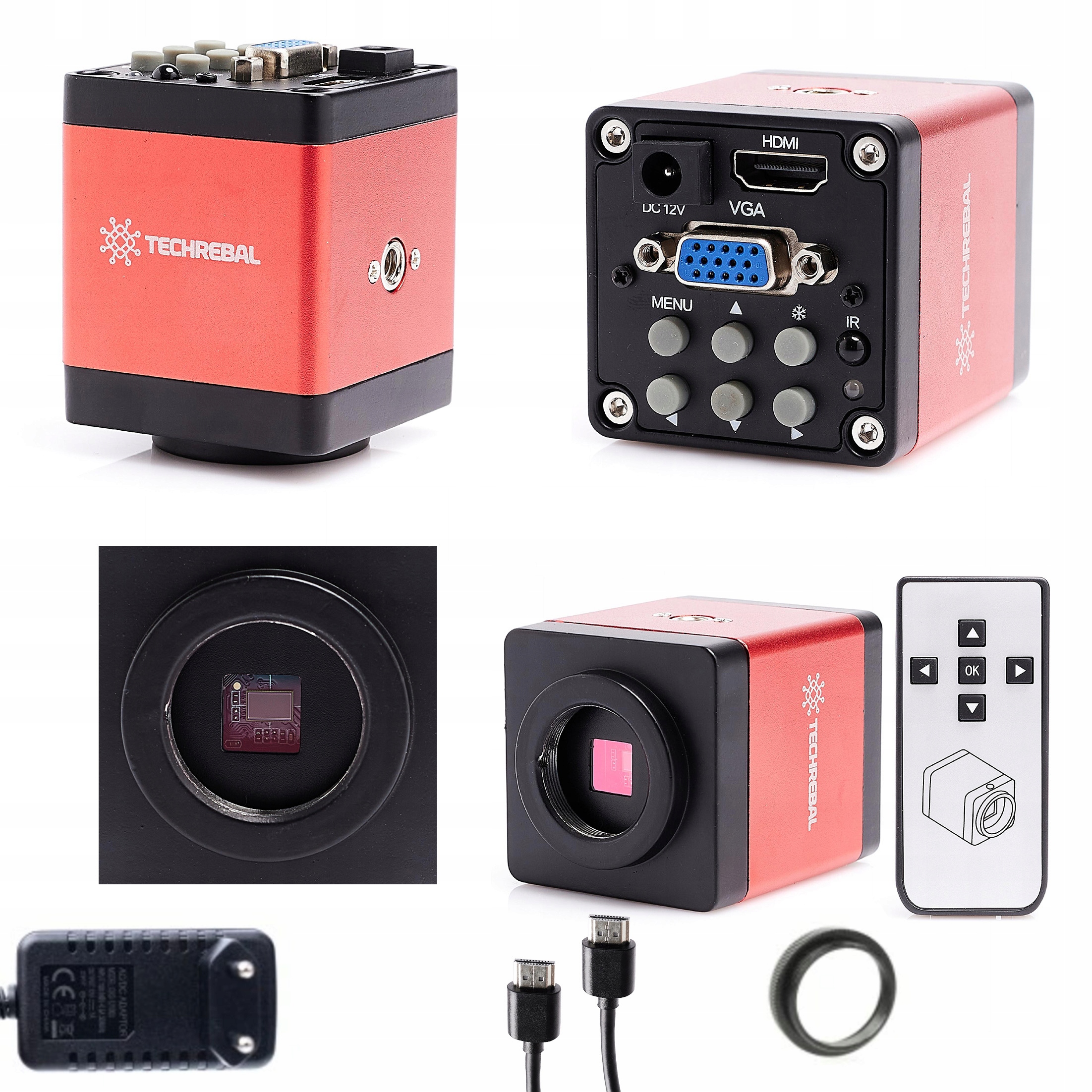 Kamera Pro Digitální Optický Mikroskop Full Hd Hdmi Vga 2MP Techrebal