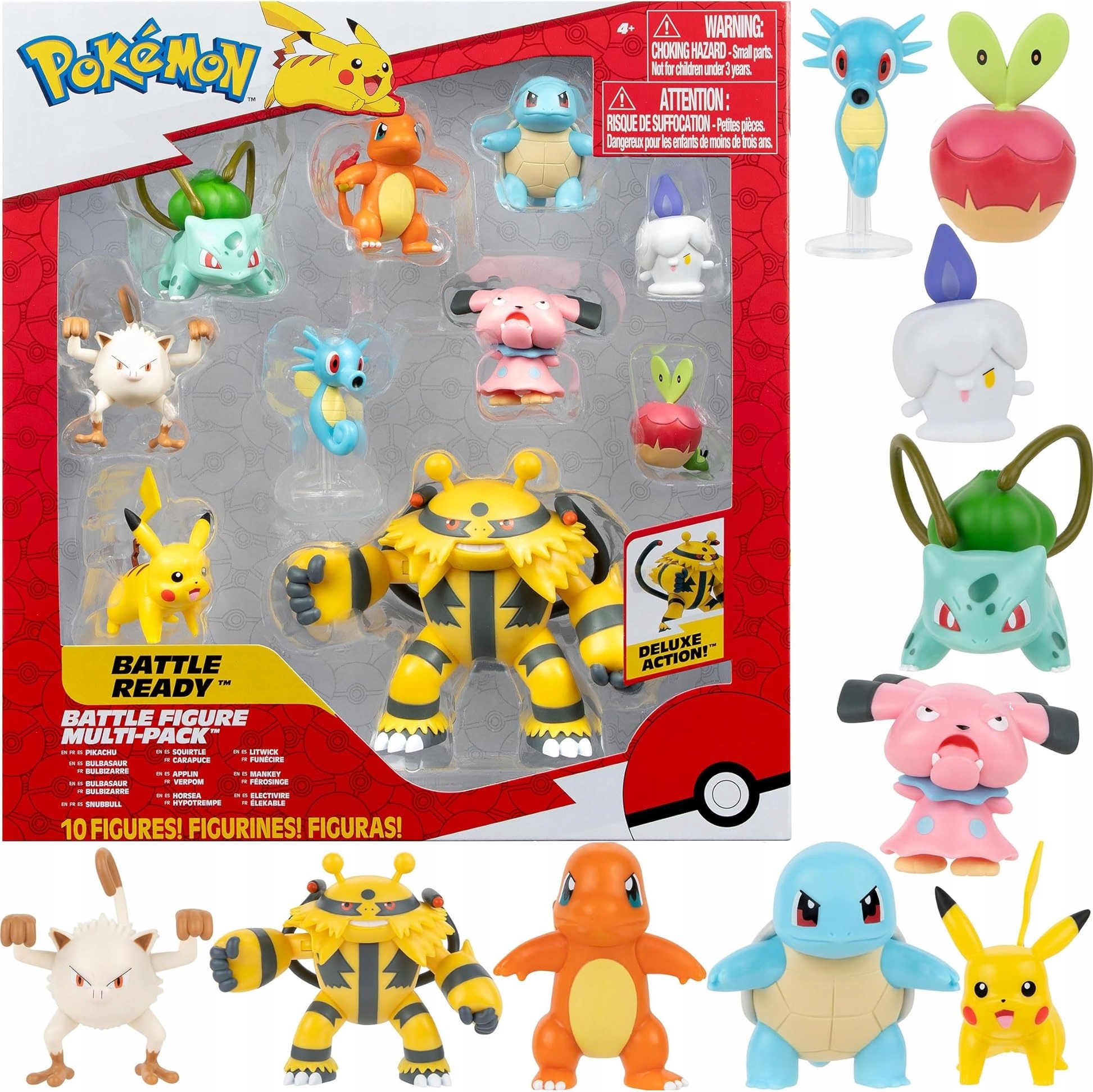 Zestaw Pokemon 10 figurek Battle Ready Multi-pack Pikachu Goomy PKW3301