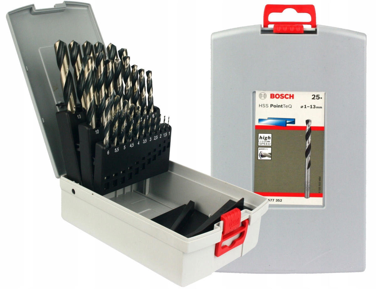 

Zestaw 25 wierteł Hss-r do metalu Bosch w kasecie