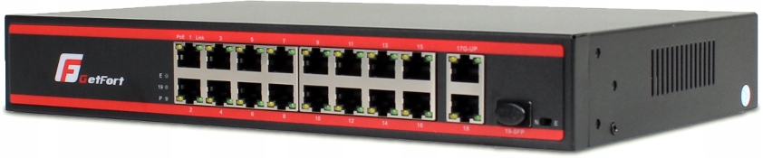 Switch Poe Getfort 16FE+2GE+1SFP 200W