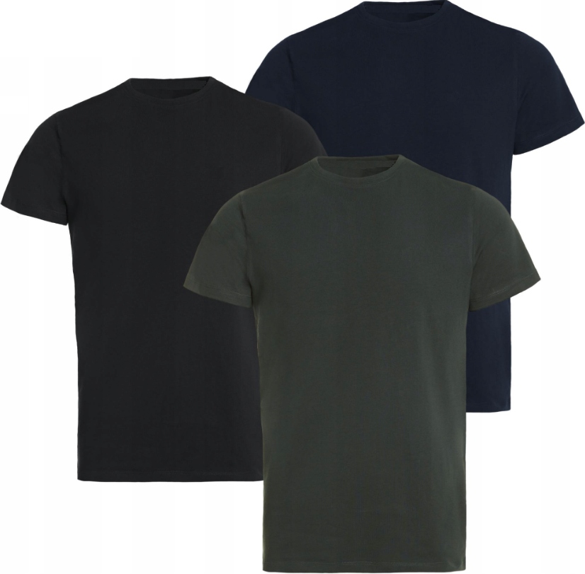 HOGERT KOSZULKA MĘSKA SPORTOWA T-SHIRT BAWEŁNIANY KOMPLET ZESTAW 3szt. 3XL