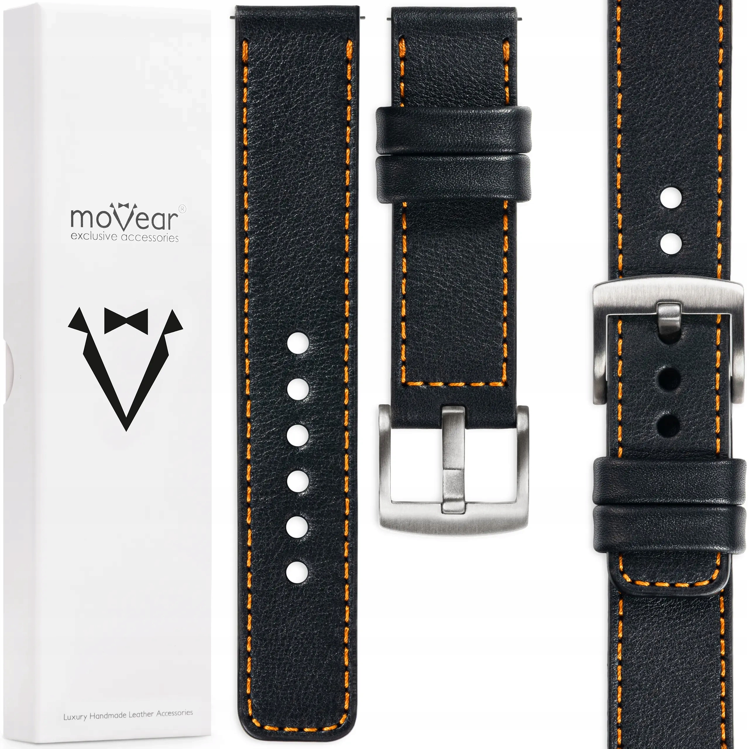 Kožený řemínek pro Samsung Watch 20 mm 7 6 5 4 3 Active Pro Polský Movear
