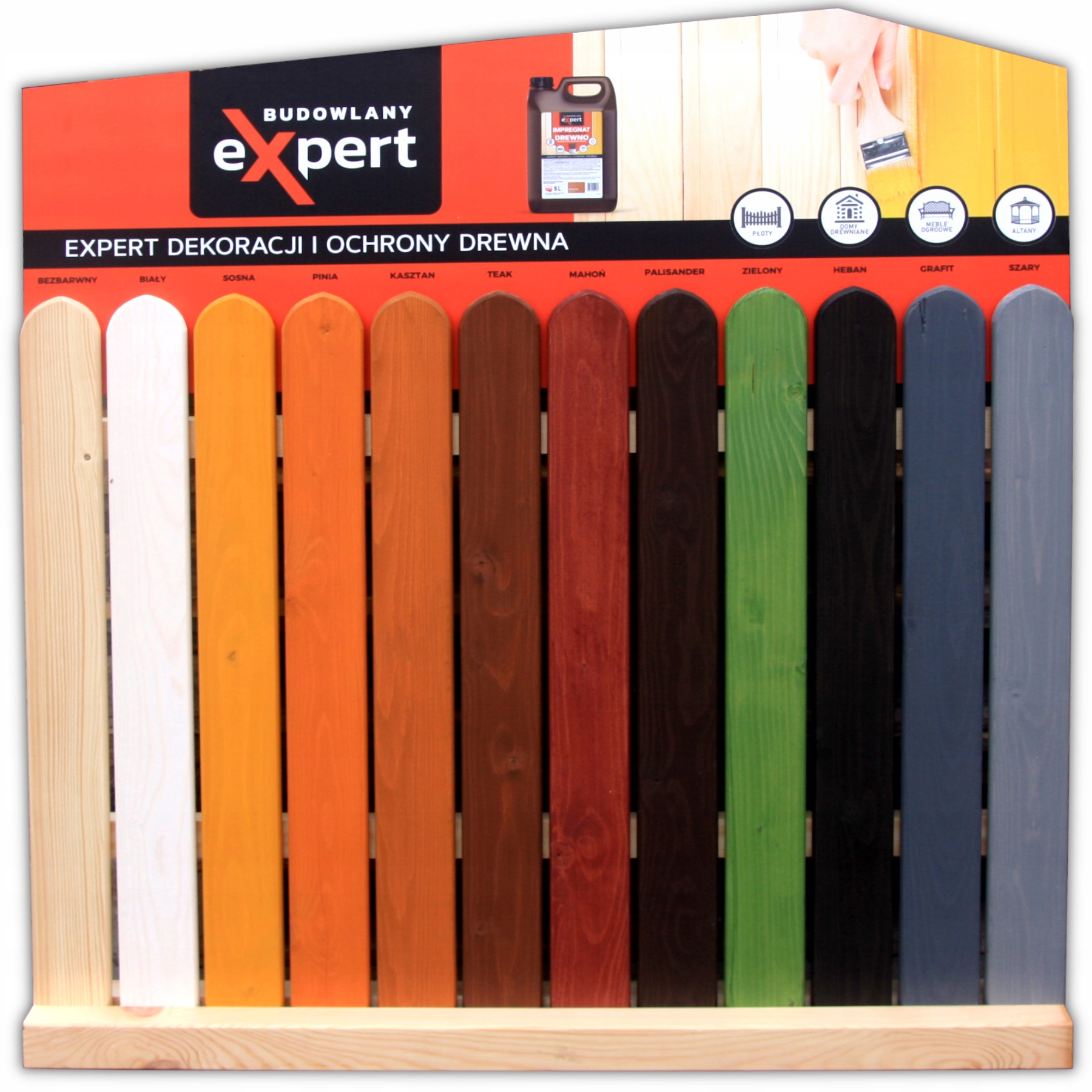 IMPREGNAT farba do drewna z WOSKAMI 5l ZIELONY Opakowanie baniak