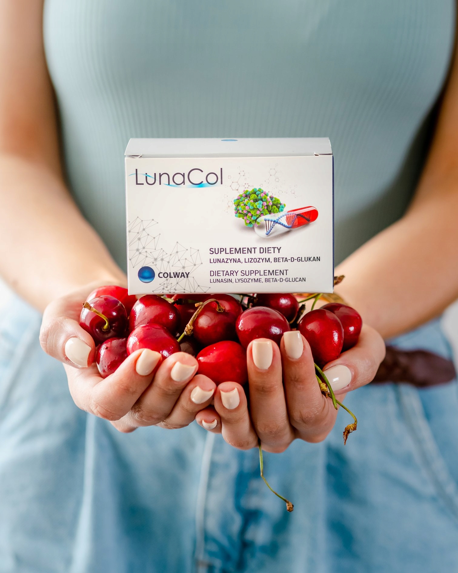 2x LunaCol COLWAY - Lunazyna Beta-D-Glukan Lizozym Suplement Diety Colway Nazwa LunaCol