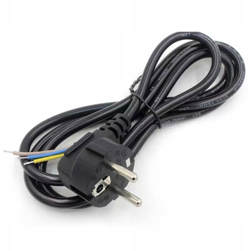 

Przewód zasilający kabel czarny z wtyczką 1,5m