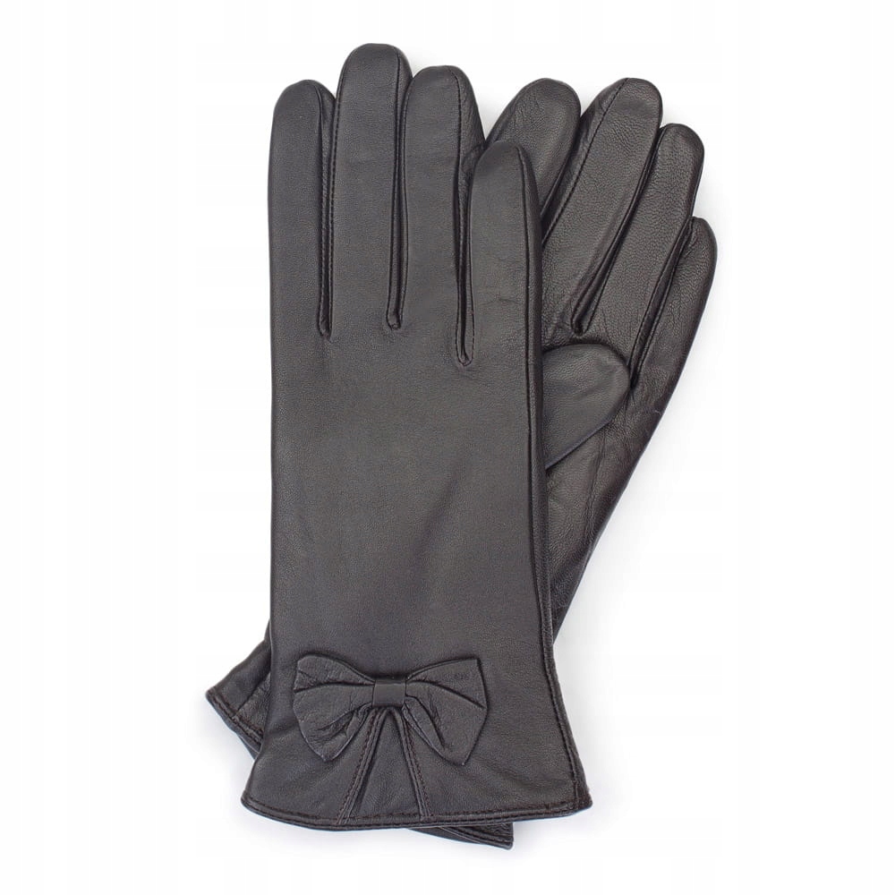 Dámské zateplené rukavice Wittchen 39-6-550-BB S, kožené, tmavě hnědé