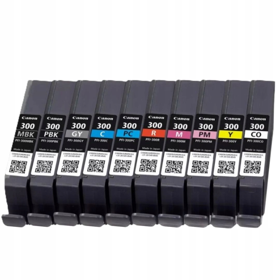 10 x Originálny atrament Canon PFI-300 Multi Pack sada imagePROGRAF PRO-300