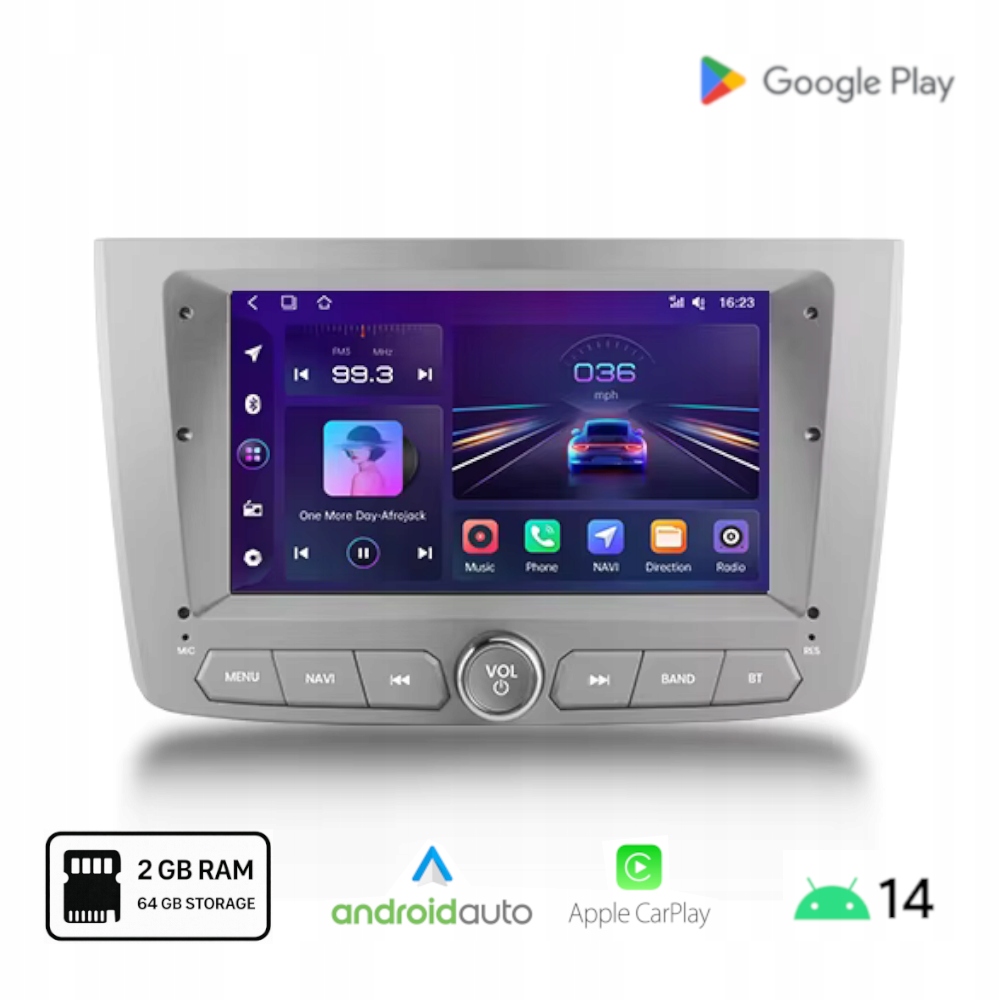 Radio Android do Alfa Romeo Mito Carplay Android Auto Wi-Fi 2+64 Gb