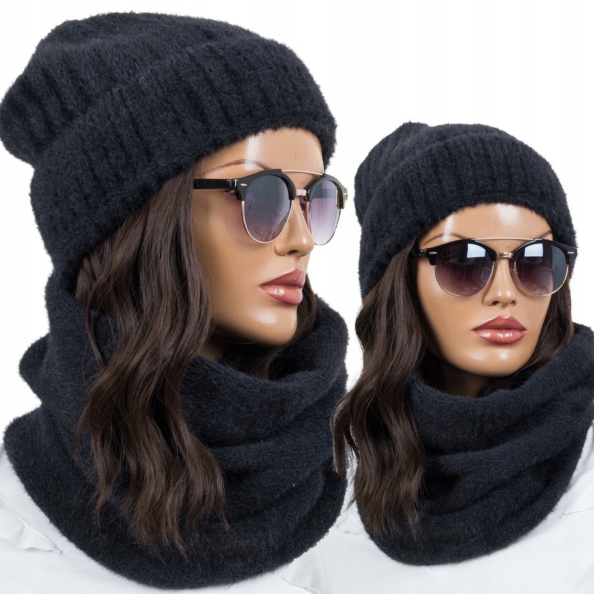 

Alpaka Polski Komplet Czapka beanie Komin