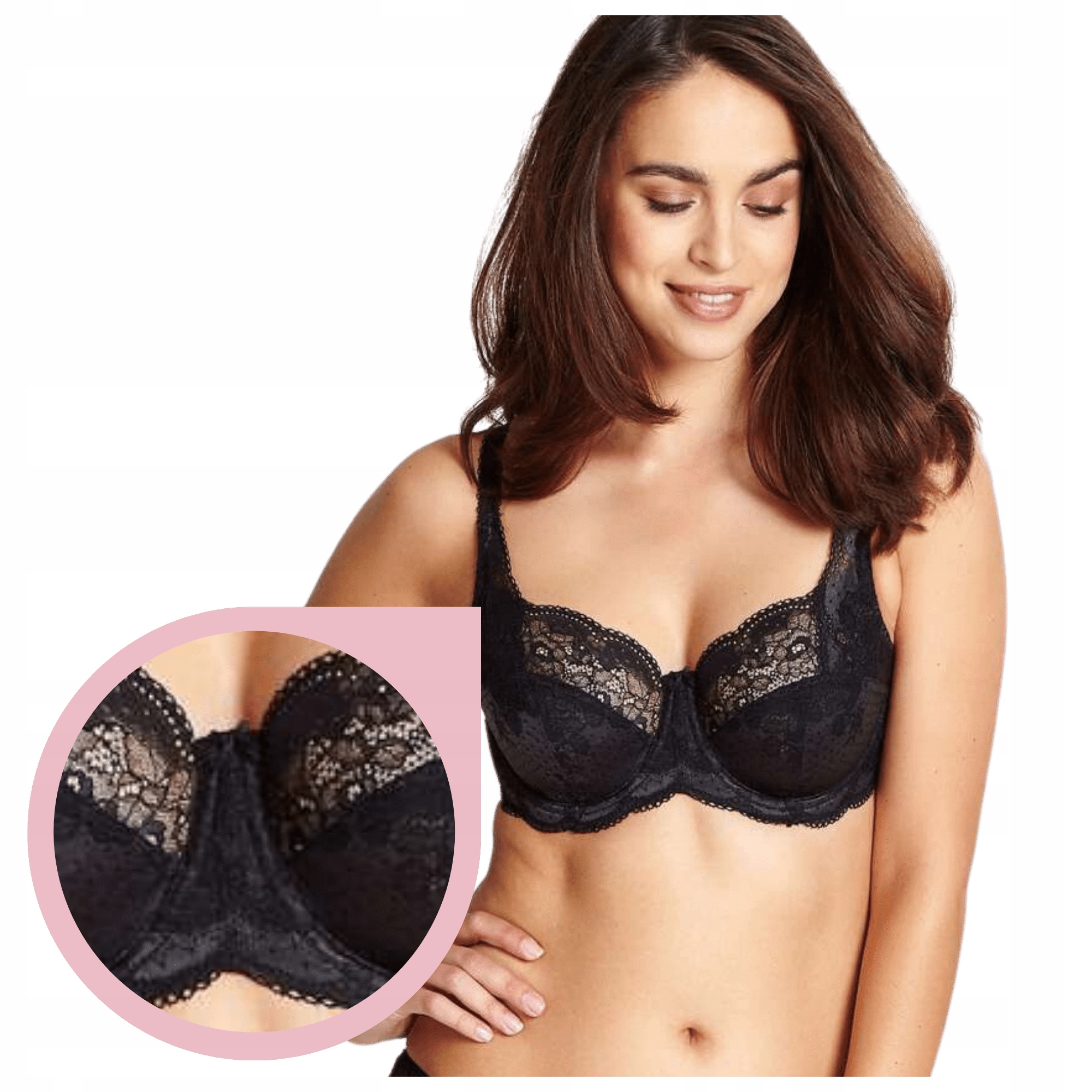 Podprsenka měkká, krajková podprsenka full cup Panache Clara 40G/90I