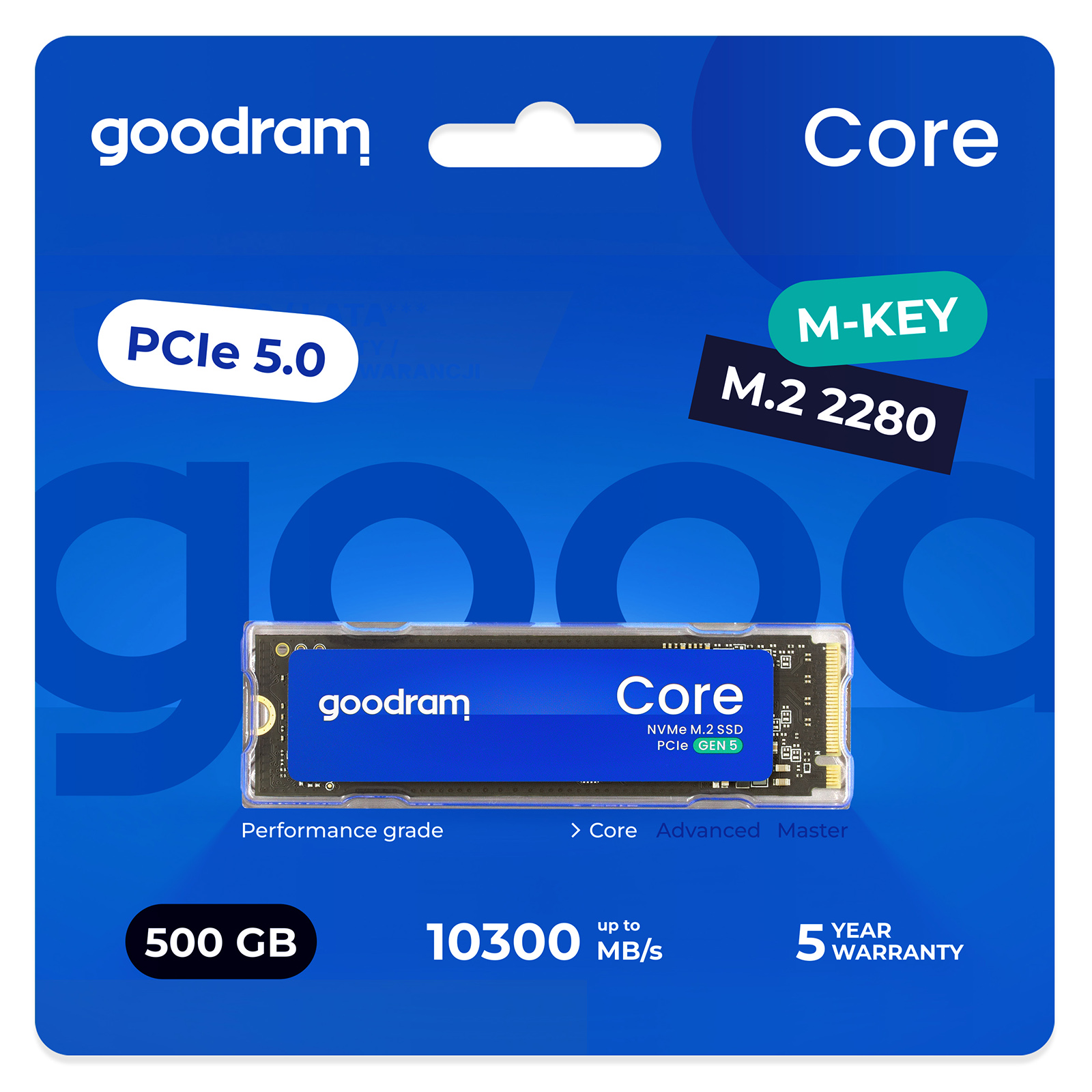 Dysk Ssd Goodram Core 500GB M.2 PCIe 3D Nand Flash Gen. 5