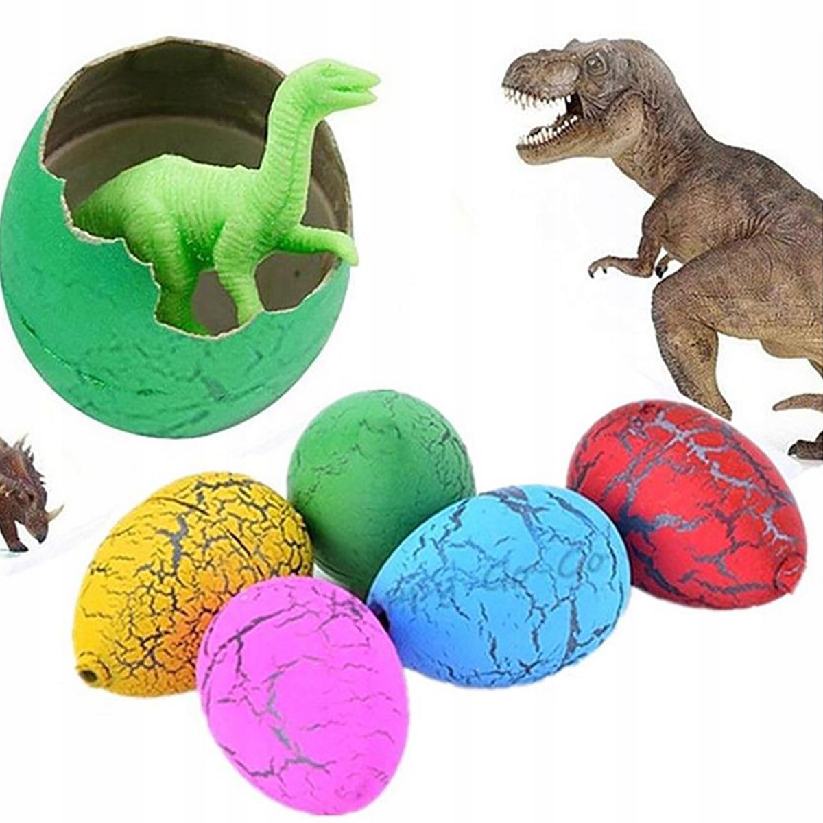 

Magiczne Jajko Wykluwający Rosnący Dinozaur 3szt