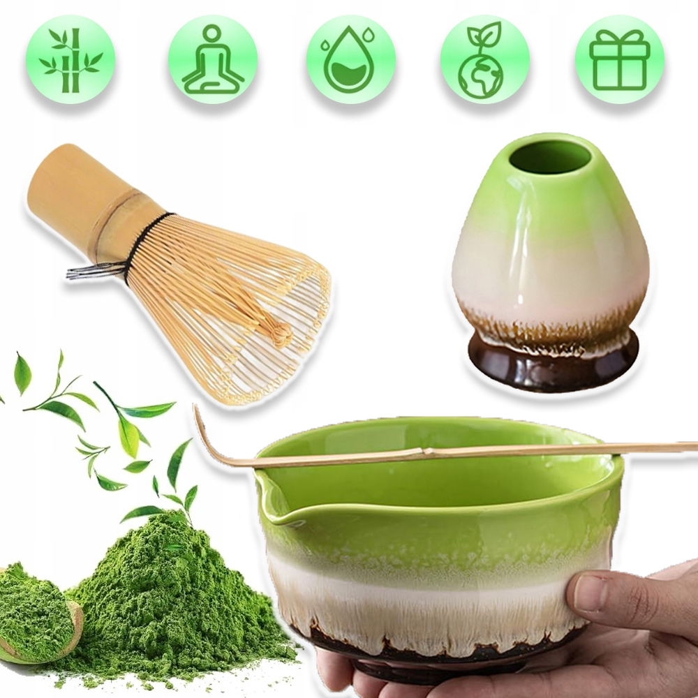 Zestaw Do Herbaty Matcha, Zestaw Mioteł Matcha, Z Trzepaczką Do Matchy 6W1