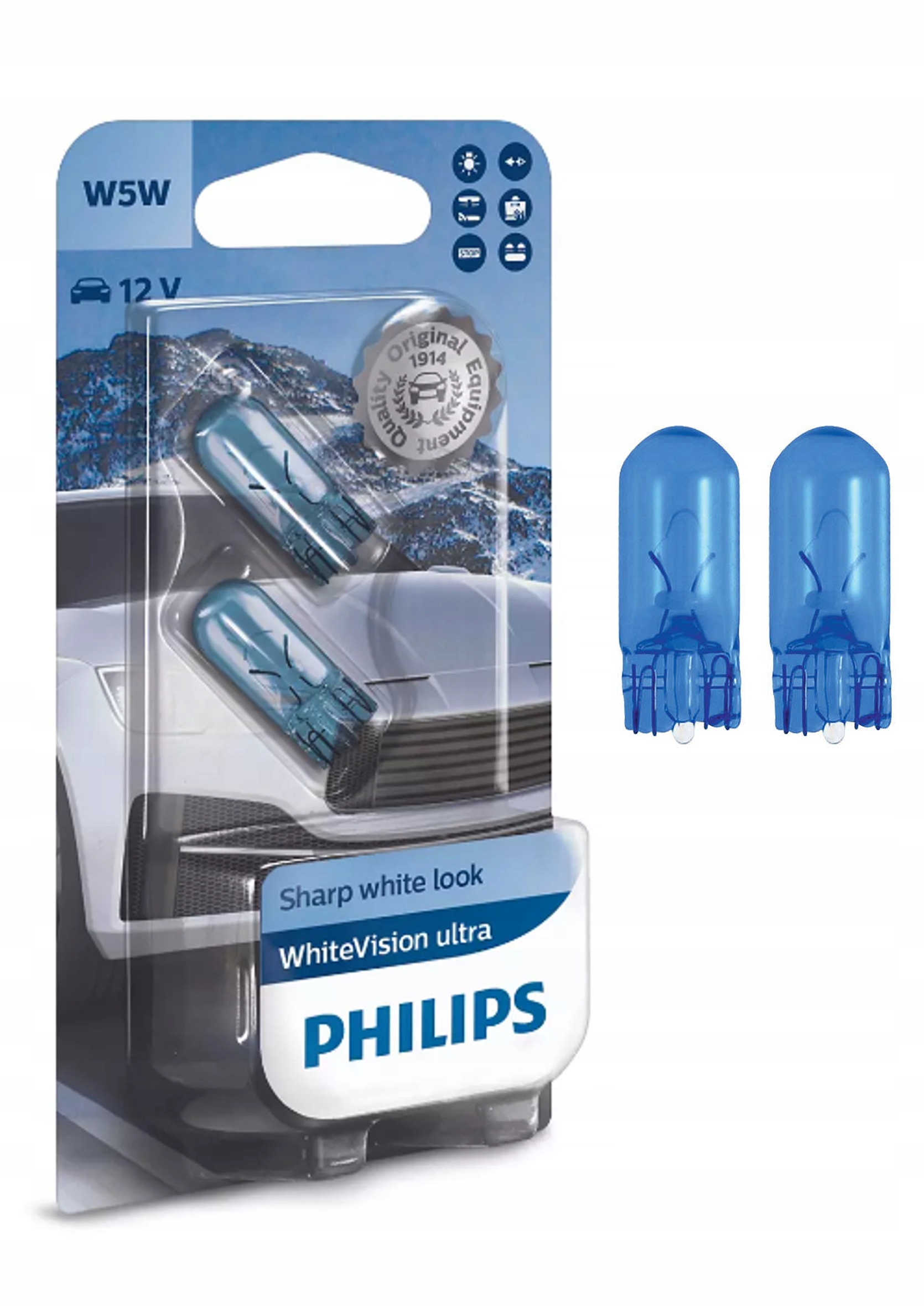 

Philips Żarówki W5W White Vision 3300K 5W 12V 2szt