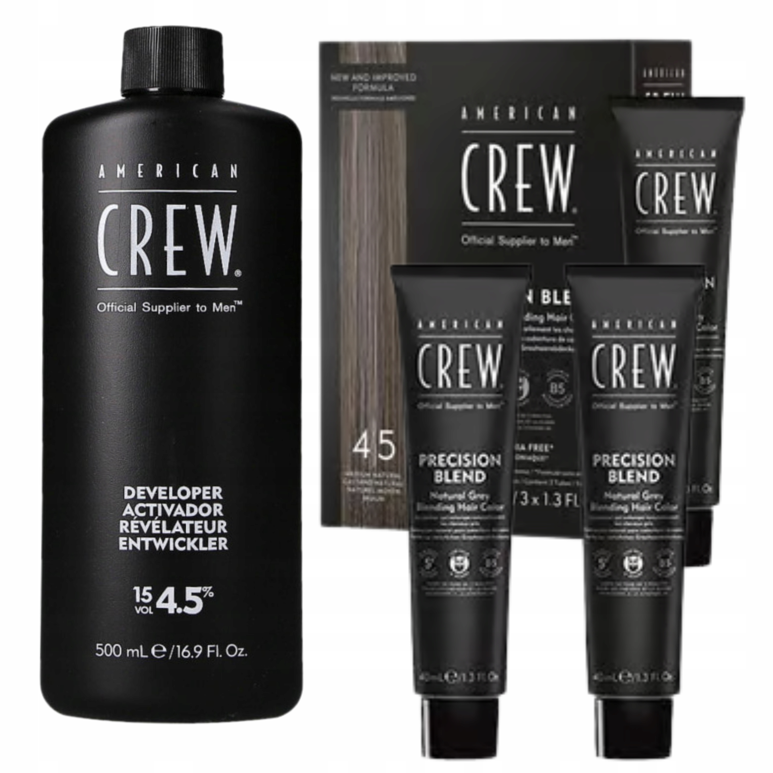 Zestaw odsiwiacz do włosów Precision Blend American Crew 4-5 utleniacz