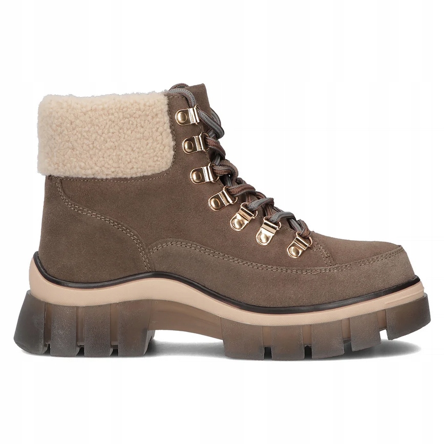 Kožené trekové boty Filippo Dbt 6471/24 Br 37, Hnědá