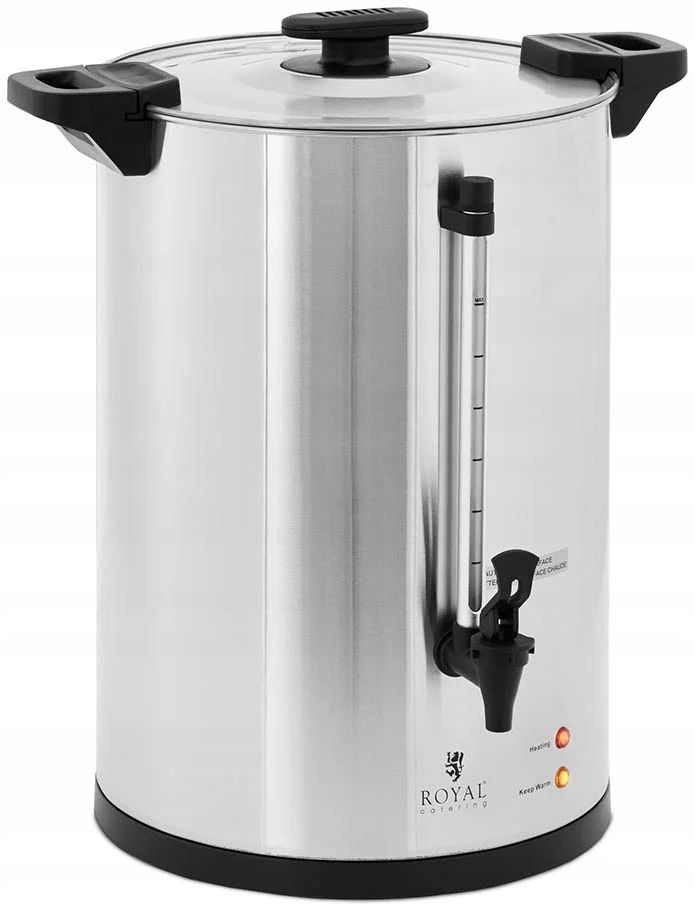 Lúhovač na čajovú kávu s kohútikom 20 l 1650 W strieborný