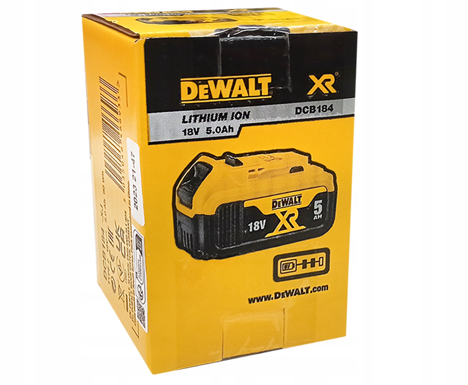 DeWALT DCB184-XJ AKUMULATOR 5,0Ah Li-Ion ORYGINAŁ Typ akumulatora Li-Ion
