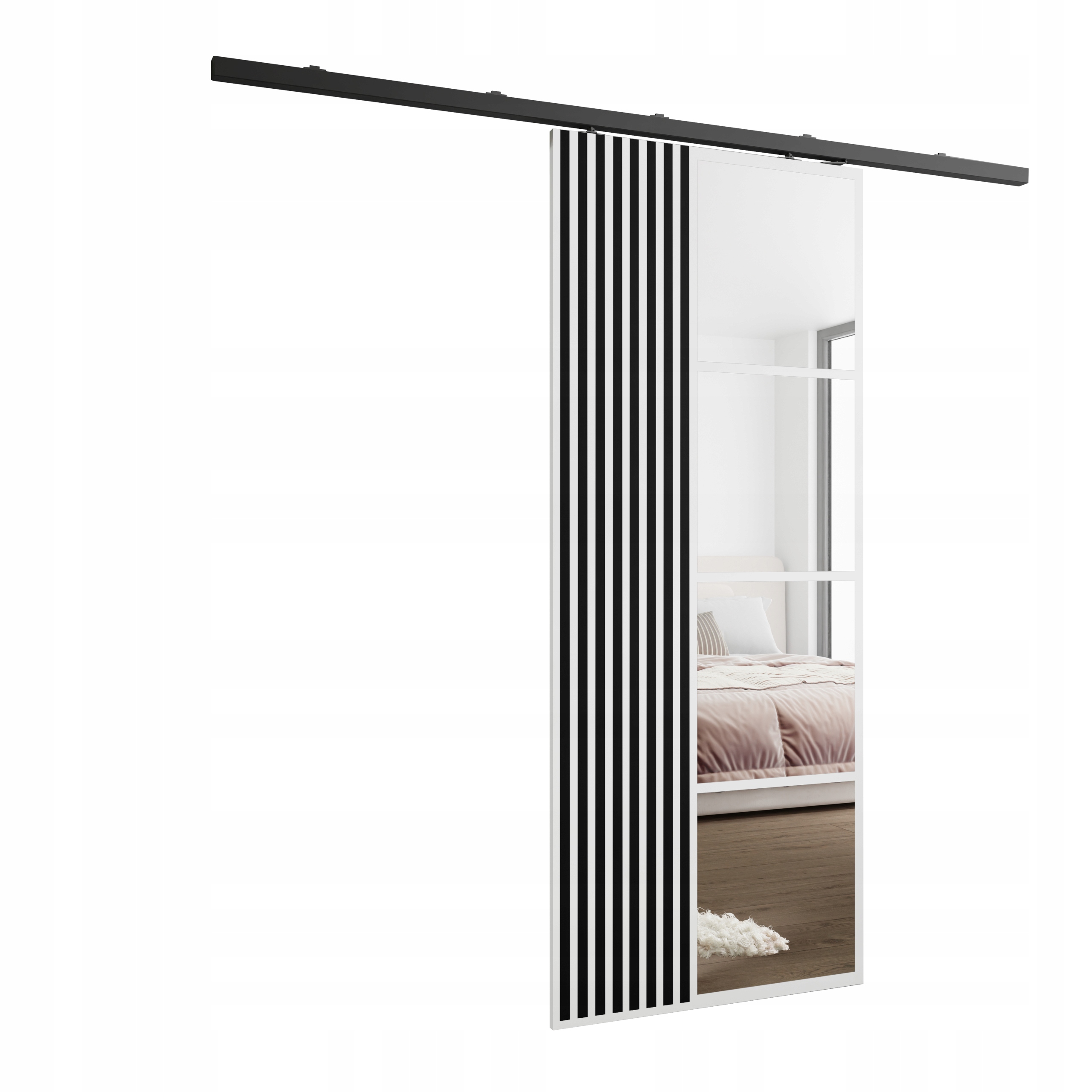 Posuvné nástěnné dveře HS-45 Zoli 100 bílá