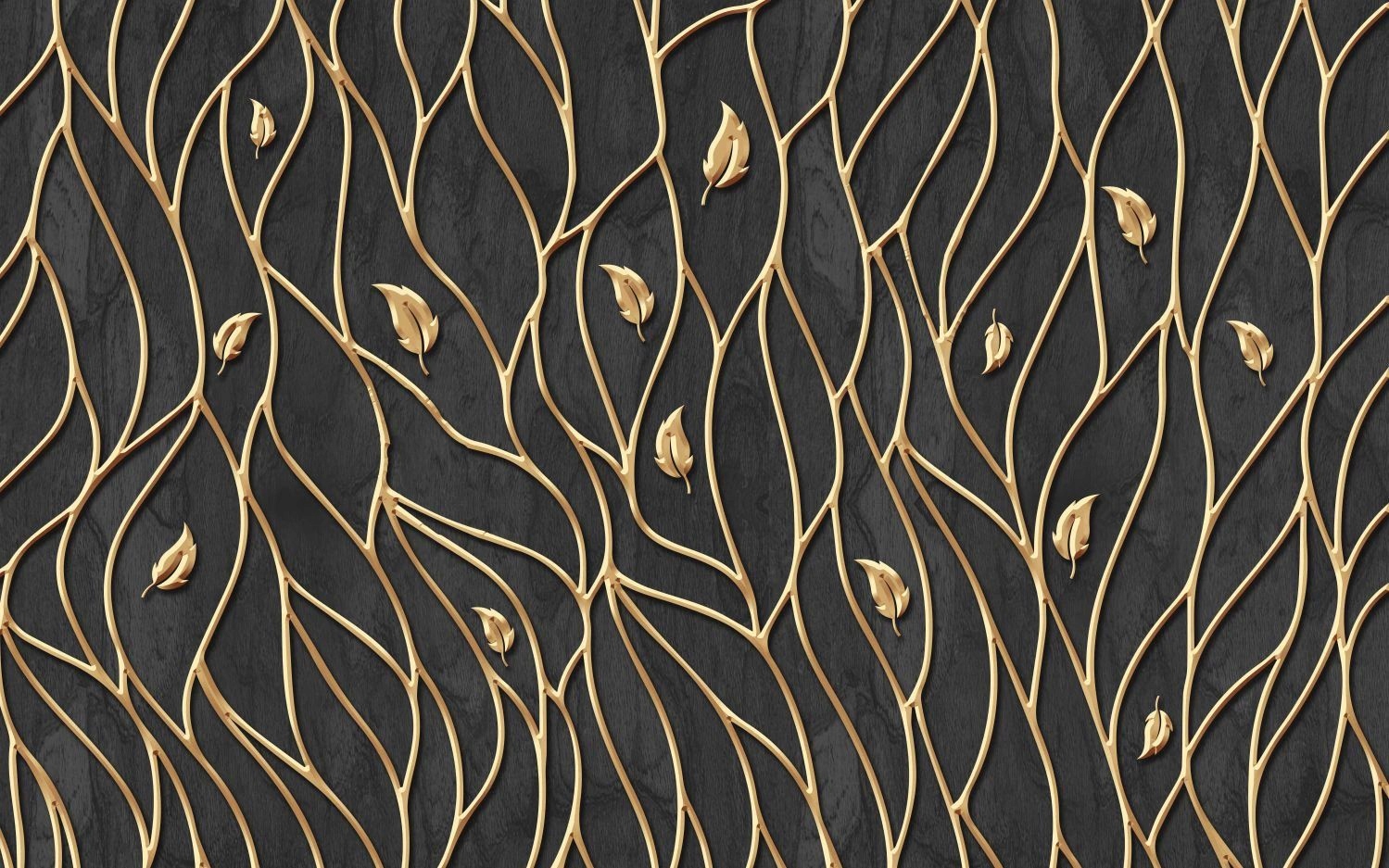 Magnetická maskovací podložka na radiátor Zlaté listy 60x100 cm