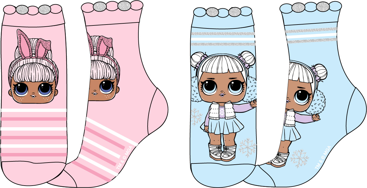L.O.L. SURPRISE LOL Skarpetki 2-pack r. 23/26