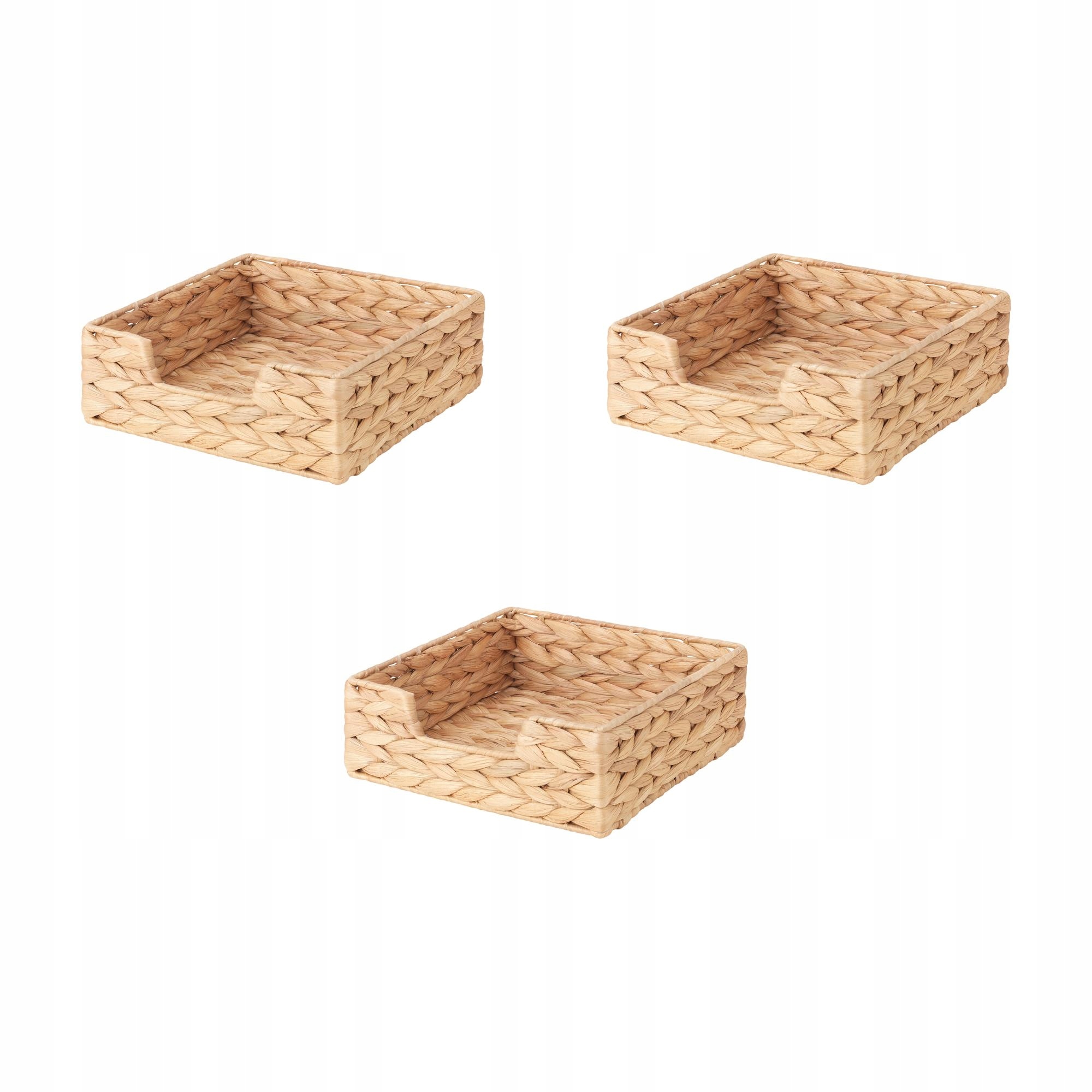 3 ks Ubrousek Cissan z vodního hyacintu 18 x 18 cm, ručně vyráběný