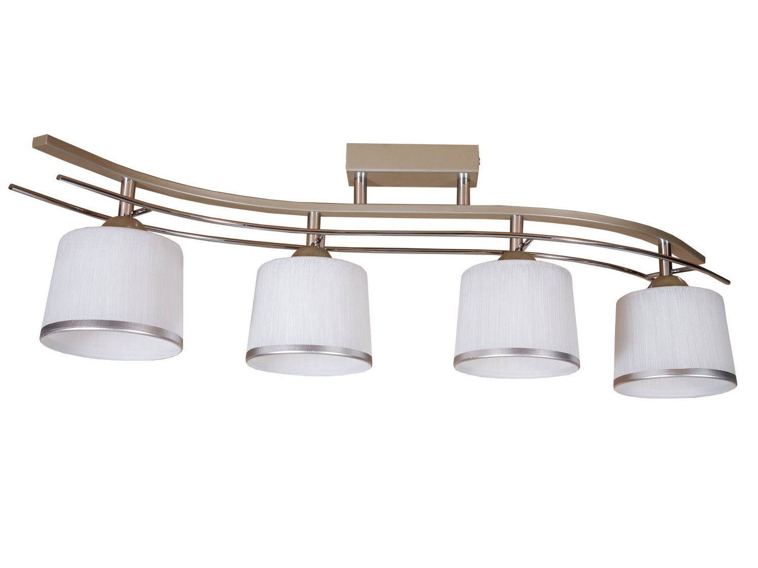 Stropní Svítidlo se třemi vlnitými prvky u stropu je ideální nad pohovku Fala