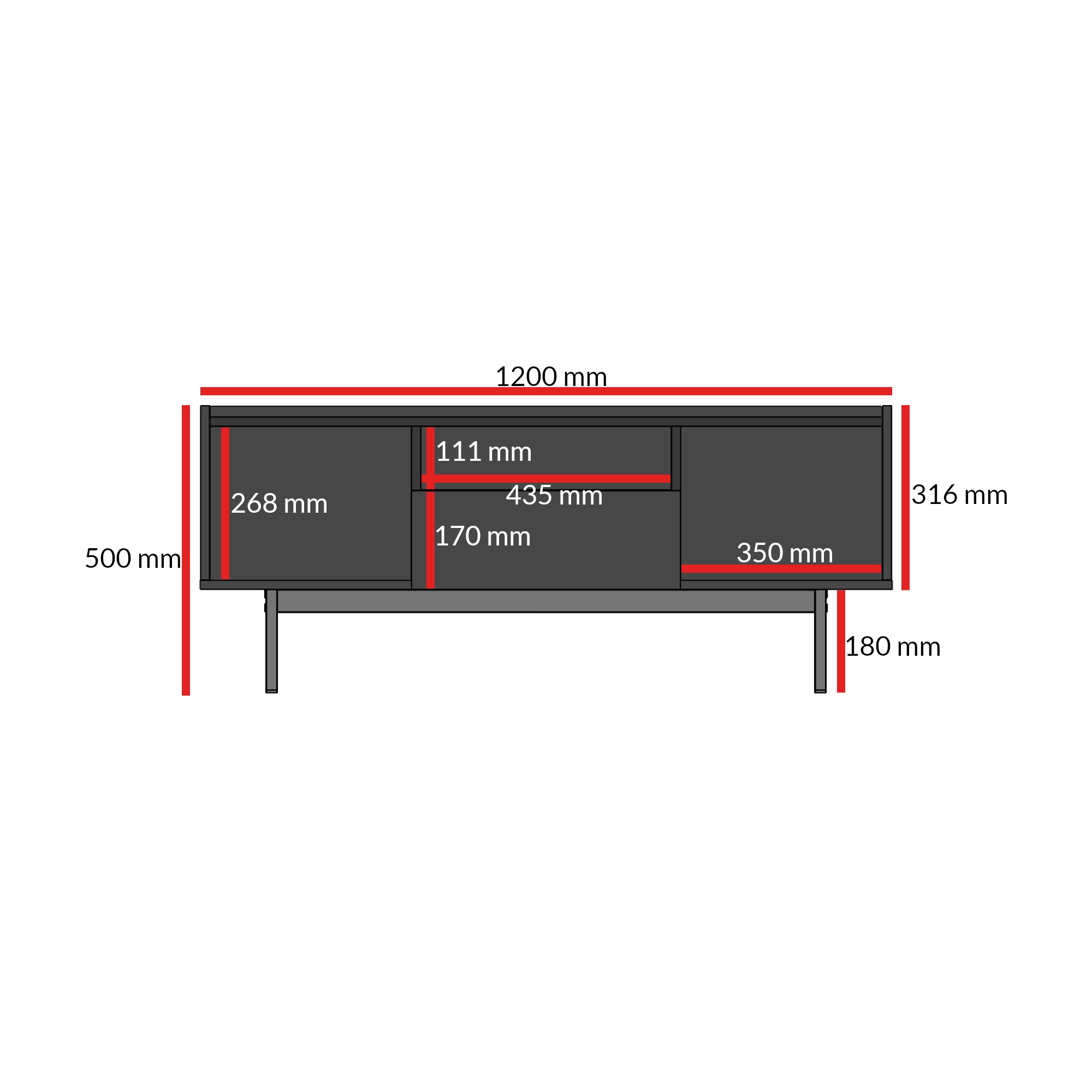 Szafka RTV stojąca Noel 120 Kaszmir / Dąb Cremona