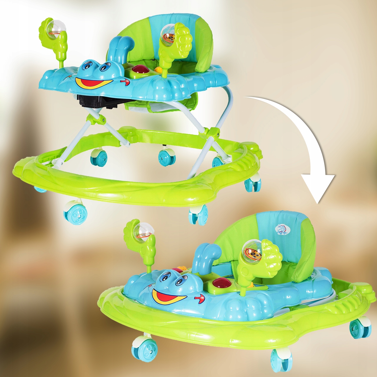 JEŹDZIK CHODZIK DLA DZIECI REGULACJA WYSOKOŚCI Z BLOKADĄ ŚMIESZEK Rodzaj Klasyczny